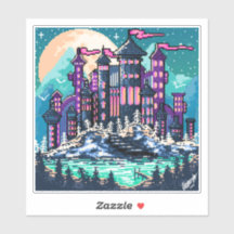 Färgfyllt slott för mörk på natten