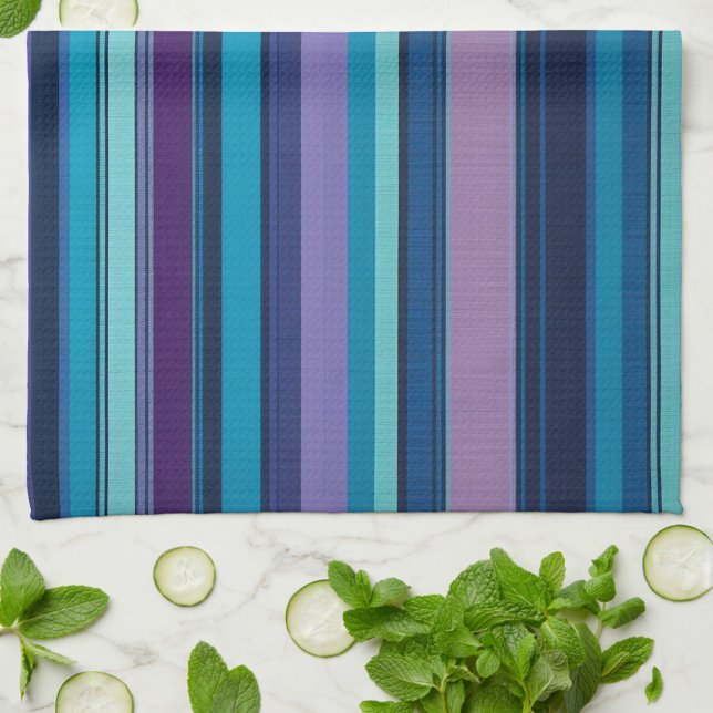 Färgfyllt Stripe-konst Kitchen Towel Kökshandduk (Skapare uppladdad)