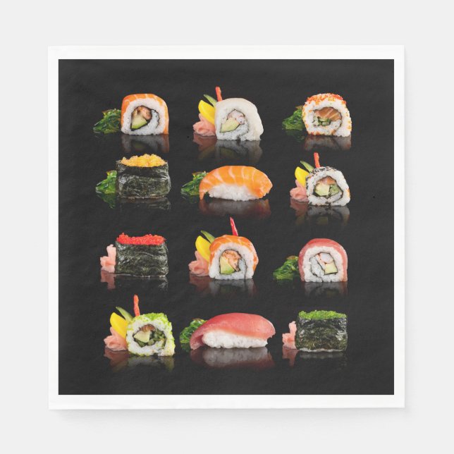 Färgfyllt sushi Photo Pappersservett (Framsidan)