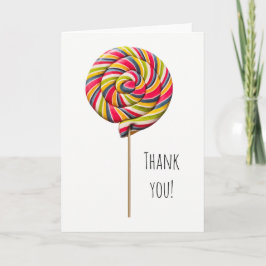 Färgfyllt Swirl Lollipop-hälsningskort Kort