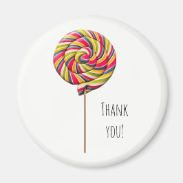 Färgfyllt Swirl Lollipop Magnet