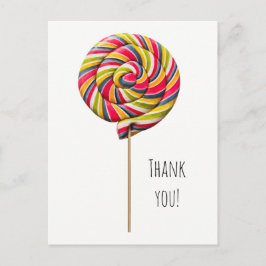 Färgfyllt Swirl Lollipop Postcard Vykort