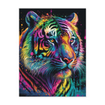 Färgfyllt tigervykort