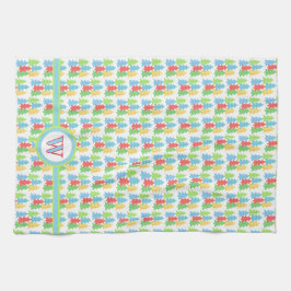 Färgfyllt Träd-kök Kökshandduk