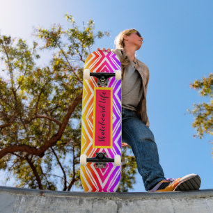 Färgfyllt Trendig Geometriskt Mini Skateboard Bräda 18,5 Cm