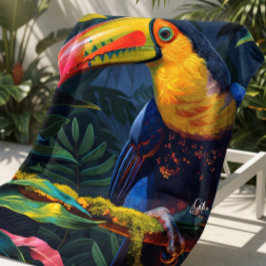 Färgfyllt Tropical Toucan Beach Towel