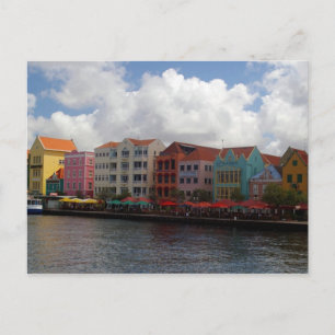 Färgfyllt vykort för Curacao