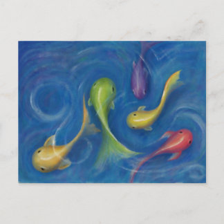 Färgfyllt vykort för fiske