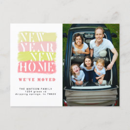 Färgfyllt vykort för Flytta-meddelande