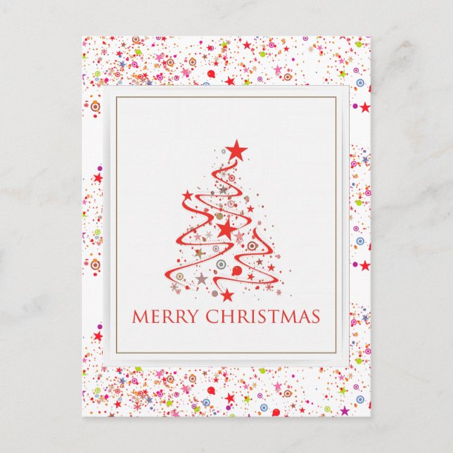 Färgfyllt vykort för jul (Framsida)