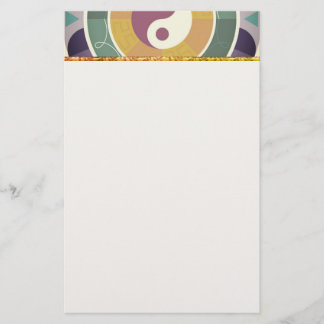 Färgfyllt Yin Yang Stationery Brevpapper