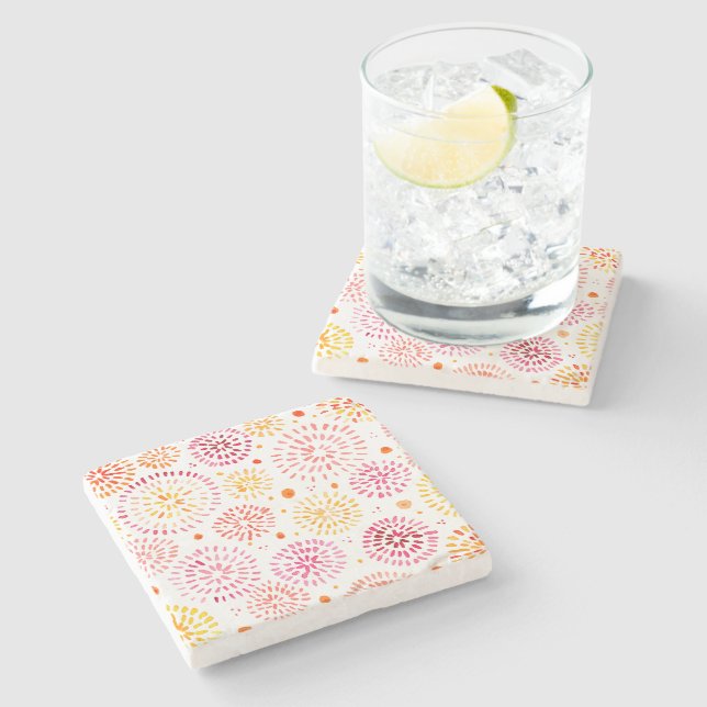 Färgfyrverkerier för utspädning i gult och orange stenunderlägg (Sidan)