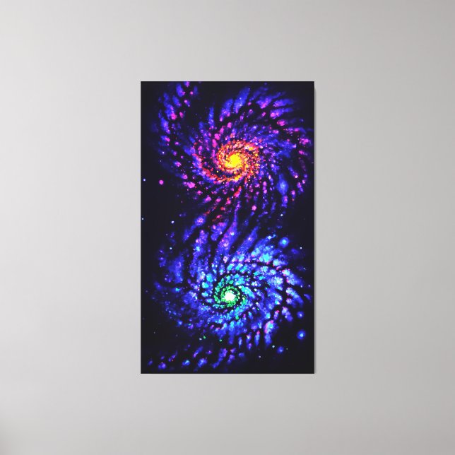 Färggalaxer poster canvastryck (Framsida)