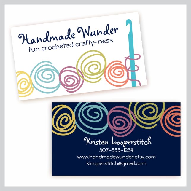 Färggarnet bollar crochet krok hang märkre visitkort (Skapare uppladdad)