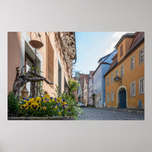Färgggata i Rothenburg ob der Tauber Poster
