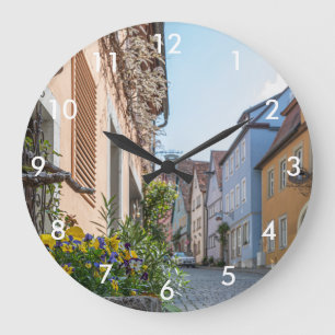 Färgggata i Rothenburg ob der Tauber Stor Klocka