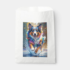 Färggigjätten lycklig, rolig hund, stänk