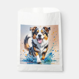 Färggigjätten lycklig, rolig hund, stänk