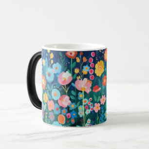 Färggigt botaniskt mugg