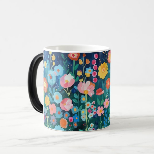 Färggigt botaniskt mugg (Framsida vänster)