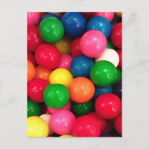 Färggigt godis av gummi Boll Vykort