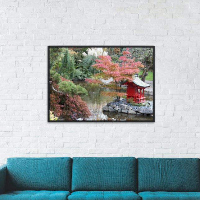 Färggigt japanskt botaniskt Garden Fototryck (In Situ Framed)