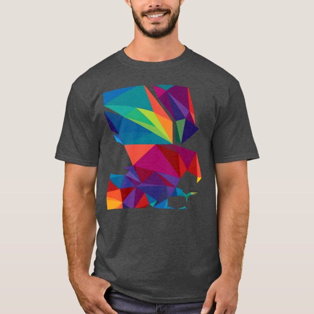 Färggivande fågelgåva t shirt (Framsida)