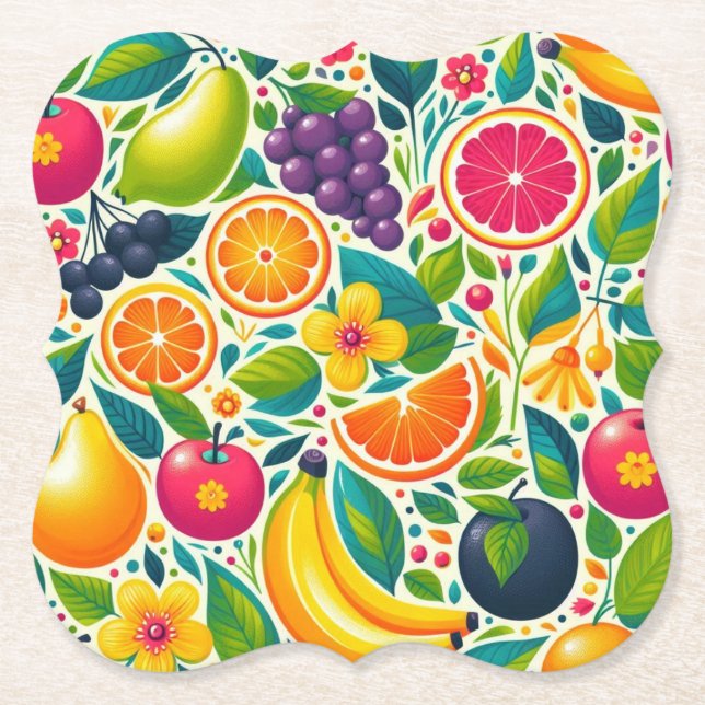 Färggivande frukter underlägg papper (Framsida)