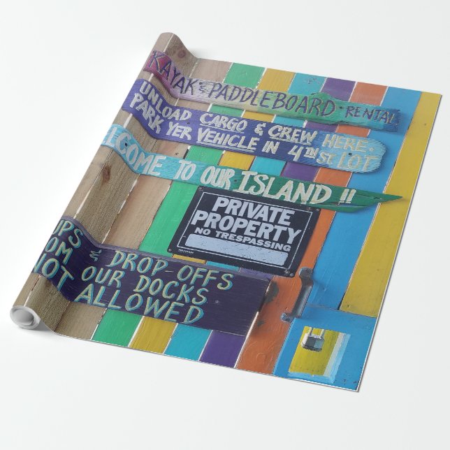 Färggivande välkomstö Karriboböna Presentpapper (Utrullad)