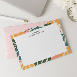 FÄRGGLA RETRO-BLAD GROOVY BOTANISKA SÖTA ANTECKNINGSKORT