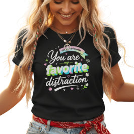 Färgglad 3D Favorit Distraktion Pop Art T Shirt