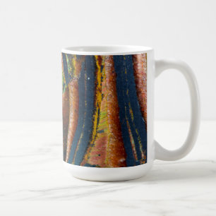 Färgglad abstrakt av en Tiger eye Kaffemugg