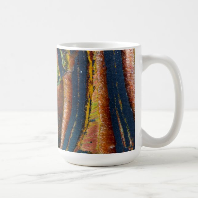 Färgglad abstrakt av en Tiger eye Kaffemugg (Höger)