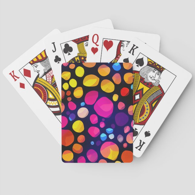 Färgglad Abstrakt Casinokort (Baksidan)