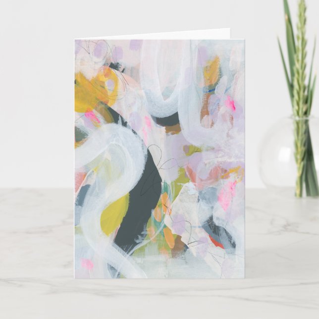Färgglad Abstrakt Expressionism Konst Anteckningskort (Framsida)