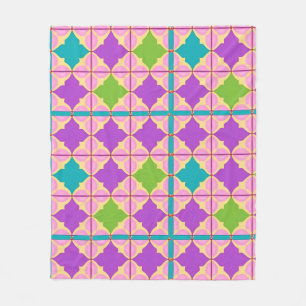 Färgglad Abstrakt Geometrisk Harmoni Filta Fleecefilt