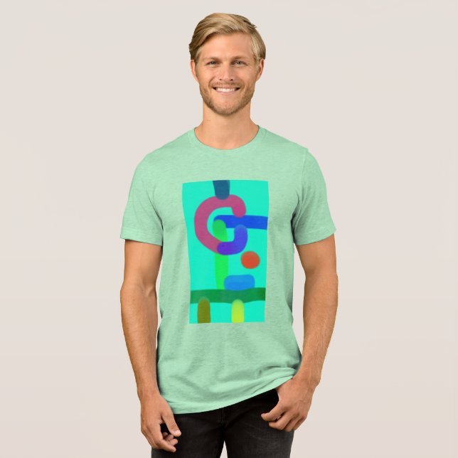 Färgglad Abstrakt Konst 13 T Shirt (Framsida Full)