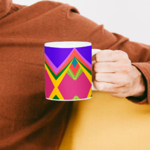 Färgglad abstrakt konst kaffemugg