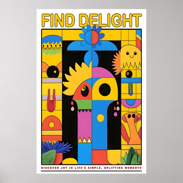 Färgglad Abstrakt Konsttryck Modern Geometrisk Hem Poster (Framsidan)