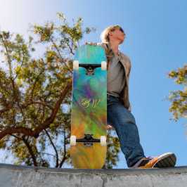 Färgglad Abstrakt Mini Skateboard Bräda 18,5 Cm