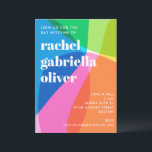 Färgglad Abstrakt Regnbåge Foto Bat Mitzvah-fest Inbjudningar<br><div class="desc">Denna moderna Bat Mitzvah-inbjudan har djärva färgblock och ren typografi för en fräsch,  självsäker firandestil. Den livfulla paletten skapar ett energiskt men polerat uttryck som känns roligt,  modernt och åldersanpassat. Perfekt för familjer som söker en modern judisk firandedesign som sticker ut samtidigt som den känns tidlös.</div>