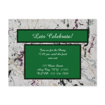 Färgglad Abstrakt Stänkande Målning Postkort