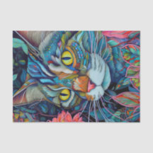 Färgglad Abstrakt Tabby Katt