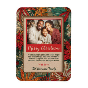 Färgglad Afro-Boho God Jul Magnet