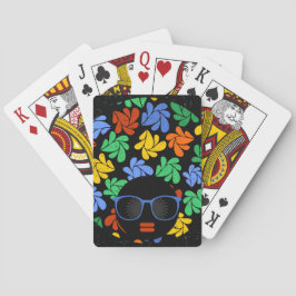 Färgglad Afrolinje Spelkort