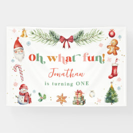 Färgglad Åh Vilken Rolig 1:a Jul Födelsedagsfest