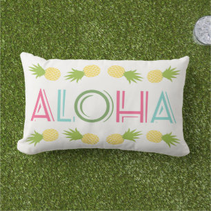 Färgglad Aloha Ananas Tropisk Lumbarkudde