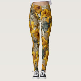 Färgglad Amaryllis Blomma Mode Crossfit Leggings