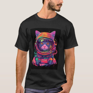 Färgglad Astronautkatt 1 T Shirt