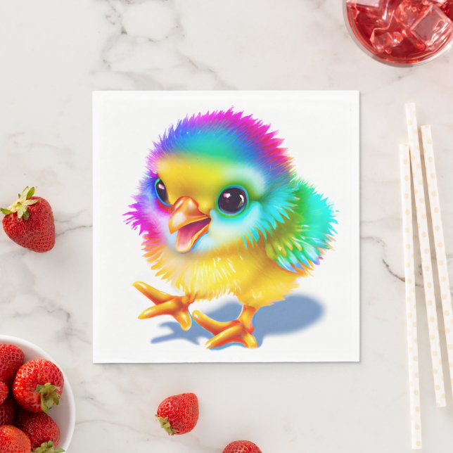 Färgglad babykyckling pappersservett (Insitu)